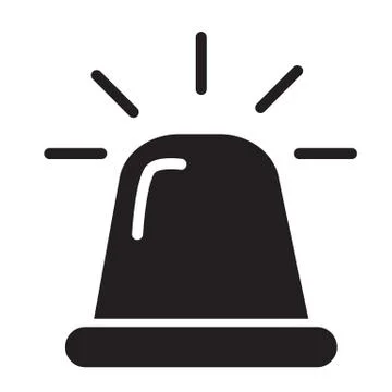 Siren icon on white background. flat style. flasher icon for your web site de Stock Illustration