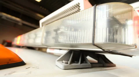 Siren lights on ambulance Stock Footage 33750518