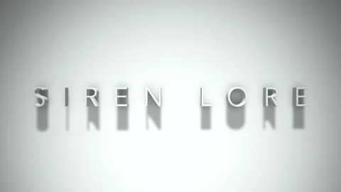Siren Lore 3D title animation with shadows on a white background 스톡 동영상 296610520