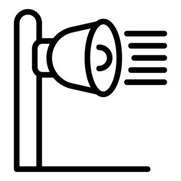 Siren raid icon outline vector. Air alarm Stock Illustration