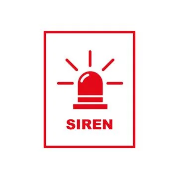 Siren sign icon in case of fire Stock Illustration