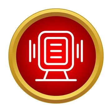 Siren sound emitting warning for security emergency Stock Illustration