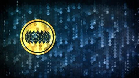 Sirin Token - Logol on Digital Background. Stock Illustration