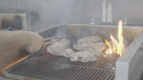 Sirloin Steak with Fire Stock Footage 167983253