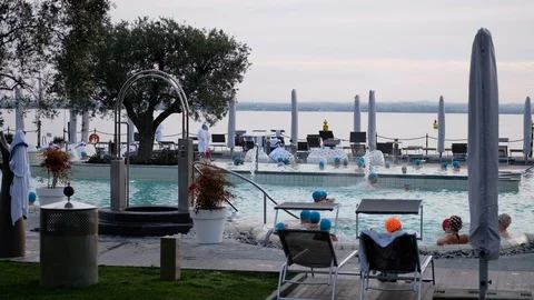 Sirmione: Spa Pool Stock Footage 104106214