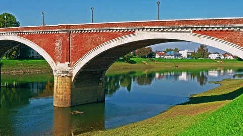 Sisak old bridge Stock Footage 82370419
