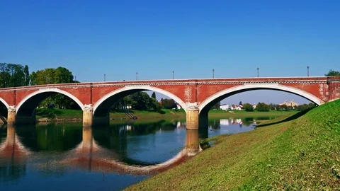 Sisak old bridge Stock Footage 82370422