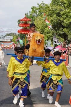 Sisingaan dance from west java at BEN Carnival Stock Photos