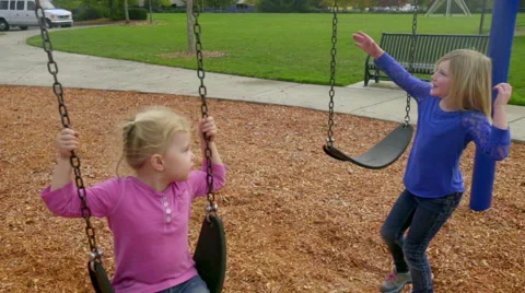 Sister comes to join the fun Stock Footage 56694008