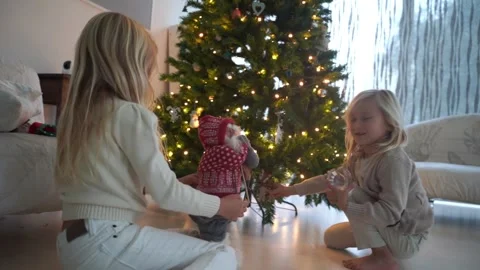 Sisters' Christmas Magic Stock Footage 289211355