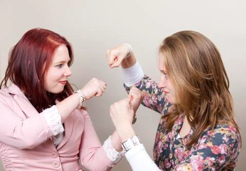 Sisters fighting Stock Photos