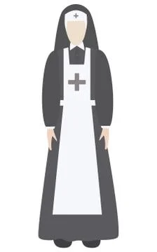 The Sisters of Mercy. Flat style Stock Illustration