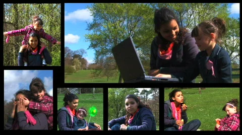 Sisters playing Stock Footage 362615