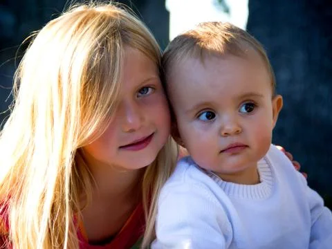 Sisters portrait Stock Photos