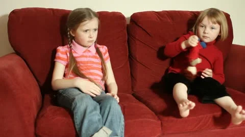 Sisters squabble Stock Footage 22664891