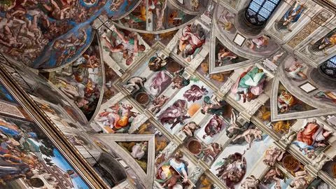 Sistine Chapel Ceiling Close-up Stock Photos