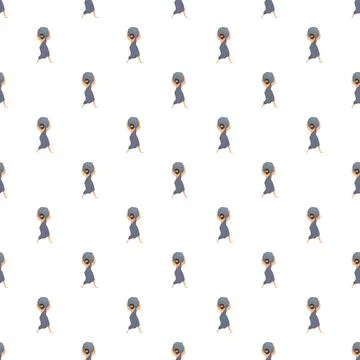 Sisyphus carrying boulder repeating pattern background 库存插图