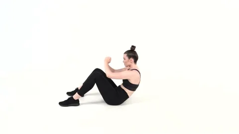 Sit abs  Core exercise Stock Footage 166293621