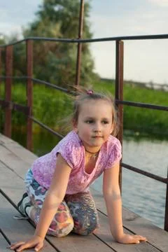 To sit on the bridge. Stock Photos
