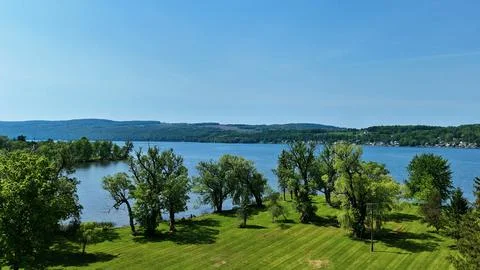Sit Calm Within - Skaneateles Lake Foto stock