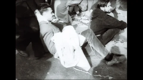 Sit-Down Strike Demonstrators Arrested By Paris Police Video stock 96876128