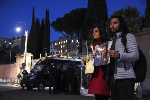 Sit-in for the prisoner of conscience Alaa Abd El Fattah, Rome, Italy - 08 Nov 2 Stock Photos