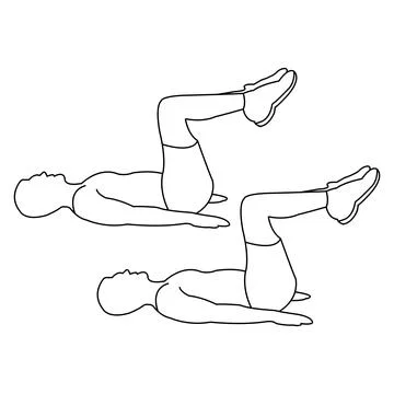 Sit ups icon Stock Illustration
