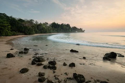 Sitapur-beach,-Shaheed-Dweep Stock Photos
