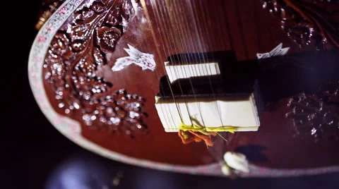 Sitar, a String Traditional Indian Musical Instrument Vídeos de archivo 59642671