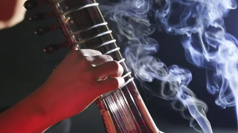 Sitar, a String Traditional Indian Musical Instrument Stock-Footage 59642682