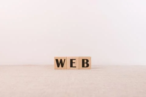 Site address on cubes on a light background Stock Photos