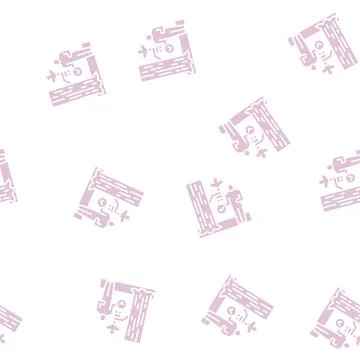 Site and tree selection glyph seamless pattern Illustrazione stock