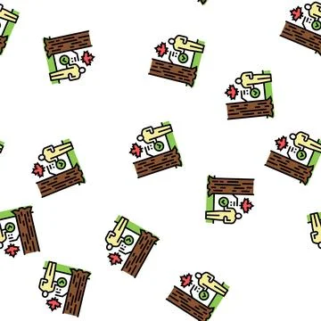 Site and tree selection vector seamless pattern Stock Illustration