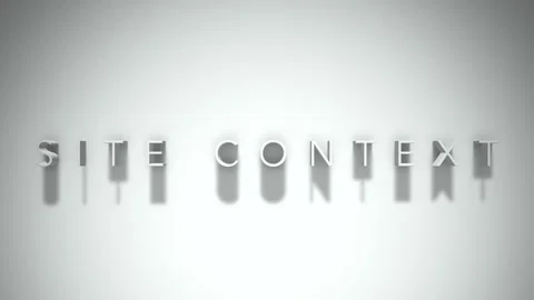 Site context 3D title animation with shadows on a white background Vidéo 297857591