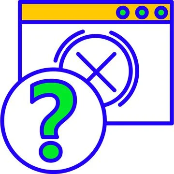Site error, not found page, wrong address icon Stock Illustration