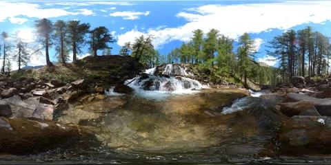 Site of the Fontcouverte waterfall in Stock Video Pond5