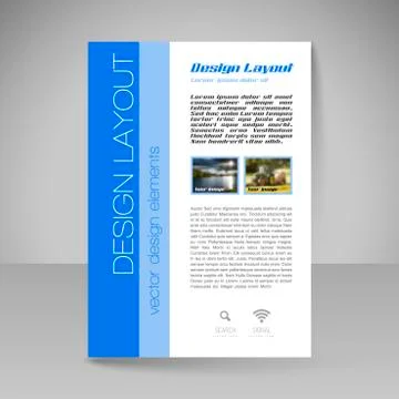 Site layout for design - flyer Stock Illustration
