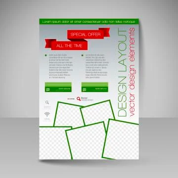 Site layout for design - flyer Stock Illustration