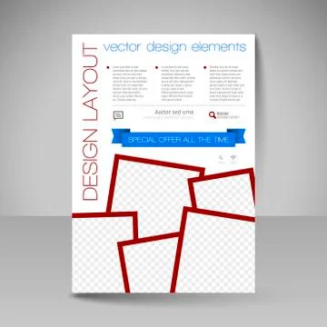 Site layout for design - flyer Stock Illustration
