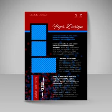 Site layout for design - flyer Stock Illustration
