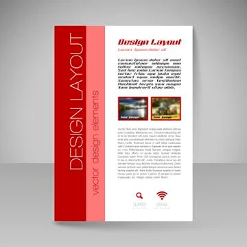 Site layout for design - flyer Illustrazione stock