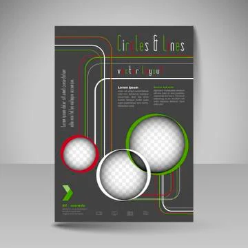 Site layout for design - flyer Stock Illustration