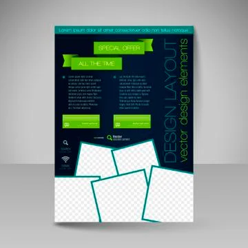 Site layout for design - flyer Stock Illustration