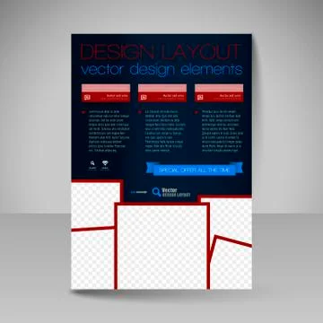 Site layout for design - flyer Stock Illustration