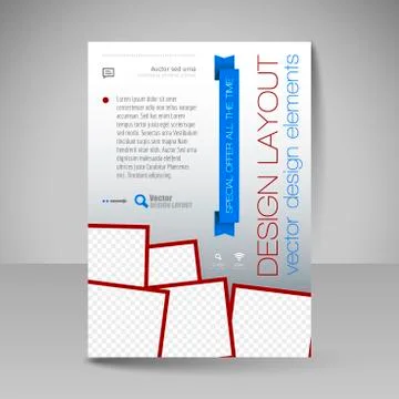 Site layout for design - flyer Stock Illustration
