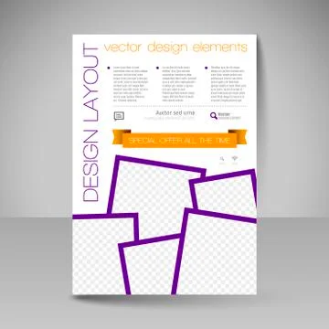 Site layout for design - flyer Stock Illustration