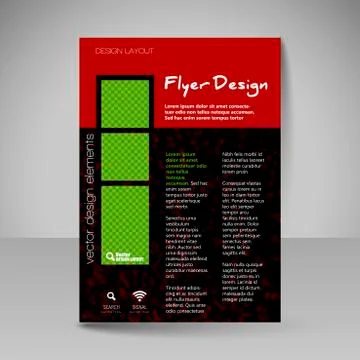 Site layout for design - flyer Illustrazione stock