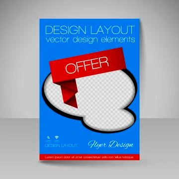 Site layout for design - flyer Illustrazione stock