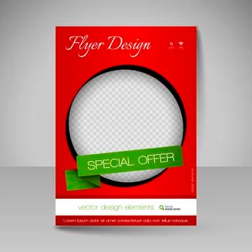 Site layout for design - flyer Stock Illustration