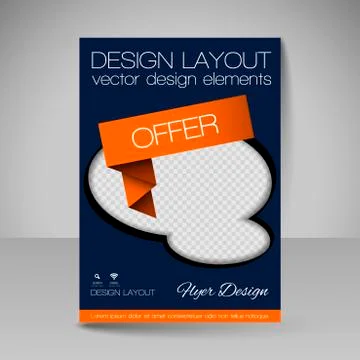 Site layout for design - flyer Stock Illustration